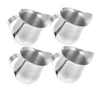 Mobestech 4 Pièces Pot à Lait Acier Inoxydable Pichet à Crème pour Café Design avec Échelle pour Sauce et Latte Récipient à Mesurer Élégant