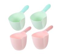 Mobestech 4 pièces Set de Louches Eau Plastique avec Poignée Ergonomique Cuillères Polyvalentes pour Bain Cuisine Lavage des Cheveux Outil Multifonction pour Usage Domestique