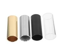 Mobestech 4 pièces Slides Guitare Électrique Métal Accessoires pour Améliorer Techniques de Jeu Country Blues Jazz Barres Slide Finger pour Guitare Basse et Acoustique