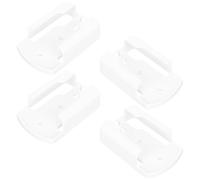 Mobestech 4 Pièces Support Mural pour Télécommande en Plastique Blanc | Organisateur Polyvalent, Installation Murale Rapide, pour Bureau et Chambre, Convient aux Petits Appareils et Télécommandes