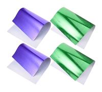 Mobestech 4 pièces Vinyle Transfert Thermique Phosphorescent pour DIY T-shirts Feuilles Lumineuses Vert et Bleu Film Flexible pour Vêtements et Accessoires