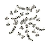 Mobestech 40 pièces Lot de Perles Tibétaines Vintage Alliage Petites Perles Intercalaires pour Création de Bijoux Pendentifs Charme pour Bracelets et Colliers Accessoires DIY Durables et