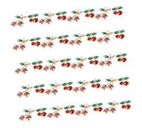 Mobestech 40 Pièces Mini Cherry Alloy Pendants Tiny Fruit Figures Cartoon Style Charms For DIY Jewelry Making Bracelets Necklaces Earrings Keychains
