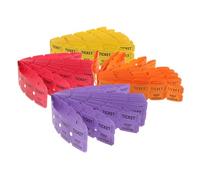 Mobestech 400 pièces Lot de Billets de Jeu Colorés Jaune Mandarine Rougeâtre pour Jeux et Événements Festifs Tickets pour Fêtes Carnaval et Concerts