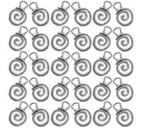 Mobestech 40pièces Pendentifs Spirale pour Création de Bijoux avec Design Tourbillon Distinctif Accessoires pour Colliers et Bracelets