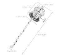 Mobestech 4pièces Brûleur De Rechange pour Lampe à Huile Mèches Tressées Coton Support De Cheminée avec Collier pour Lanterne Tempête