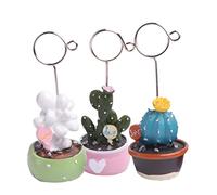 Mobestech 4pièces Clips De Mémo Forme De Plantes Support Photo Et Message Pour Bureau Et Maison Plusieurs styles