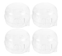 Mobestech 4pièces Protège-boutons de Cuisinière Transparents Lot pour Protection Garçon Fille Plaques Cuisson et Four Facile Rangement Compact