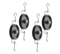 Mobestech 4pièces Pulley Equipment with Hook for Physics Mechanics Experiments Single Pulley Teaching Tool for Rope and Wire Lifting