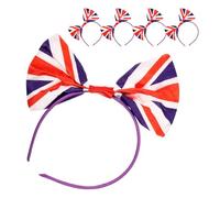 Mobestech 5 pièces Bandeau Serre-tête Fanion Drapeau pour Fans de Football Lot de Design Coloré et Élastique pour Fête et Célébration