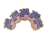Mobestech 5 Pièces Broche Commémorative du 250e Anniversaire des États-américains en Alliage de Zinc, Accessoire pour Rassemblements Festifs Options de Port Multiples