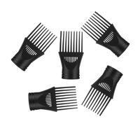 Mobestech 5 pièces Lot de Embouts Peigne Sèche-cheveux Noirs Résistants Buse Lissante Anti-frisottis pour Coiffage Facile