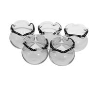 Mobestech 5 Pièces Mini Verre à Poisson Vide Mini Bol à Poisson De Maison De Poupée Accessoires à L'échelle 1/12 Miniatures De Maison De Poupée Aquarium des Choses Miniatures Grey Un Verre
