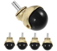 Mobestech 5 pièces Roulettes pour Meubles Dorées Roues de Remplacement pour Fauteuil de Bureau Mobilité Facile sur Tapis et Sols Durs Accessoires de Bureau Domestique