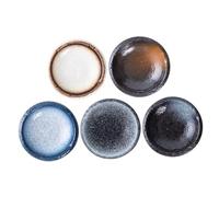 Mobestech 5 pièces Set de Assiettes Céramique pour Apéritif Assorties Plats à Sauce Stables et Faciles à Nettoyer Vaisselle de Cuisine Polyvalente pour Famille et Restaurant