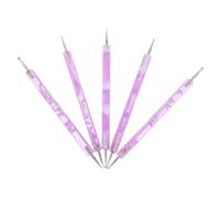 Mobestech 5 pièces Set de Stylos Dotting Double Embout pour Nail Art Précis Accessoires Manucure Professionnels pour Décoration et Dessin Ongles Outils Durables et Faciles à Nettoyer