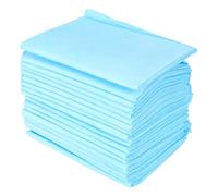 Mobestech 50 pièces Lot de Tapis Educateurs pour Chiens et Chats S Absorbants Jetables pour Apprentissage Propreté et Hygiène Animaux Couleurs Aléatoires Bleu et Blanc Couleur Aléatoire