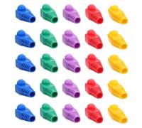 Mobestech 50pièces Protection de Câble pour Ethernet Protège-connecteurs Gestion de Câbles Rangement de Cache-poussière Électrique Protections de Réseau Lot de Accessoires