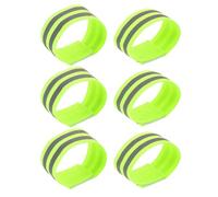 Mobestech 6 Pièces Bandes Réfléchissantes pour Poussette, Vert Clair | Élastique Fermeture Auto-agrippante, Marche Nocturne, Usage Polyvalent pour Garçon et Filles et Familles