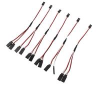 Mobestech 6 Pièces Câble Y Splitter Broches Extension Servo Rc Compatible Modélisme Avion Hélico