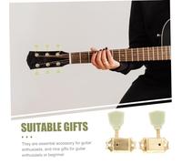 Mobestech 6 pièces Chevilles Accordage pour Guitare Doré Accessoires Professionnels Remplacement Robuste et Précis pour Guitare Folk et Électrique