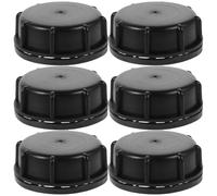 Mobestech 6 Pièces Couvercle De Seau Empilable Bouchon De Bidon Dessence à Gros Filetage Bouchon De Bidon De Gaz Grossier De Fuite De Baril En Plastique 6cm Caoutchouc