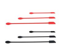Mobestech 6 pièces Lot de Spatules Silicone Flexibles pour Cuisine et Pâtisserie Racloir et Cuillère à Confiture Ustensiles Pratiques pour Tartiner et Racler Poignées Confortables Rouge et