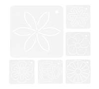 Mobestech 6 Pièces Patron de Couture Pratique en Acrylique Blanc Quilting, Gabarit Multi-usages Qui Coupe des Formes et Maintient le Tissu en Place, pour Patchwork et Travaux Manuels