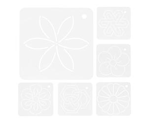 Mobestech 6 Pièces Patron de Couture Pratique en Acrylique Blanc Quilting, Gabarit Multi-usages Qui Coupe des Formes et Maintient le Tissu en Place, pour Patchwork et Travaux Manuels