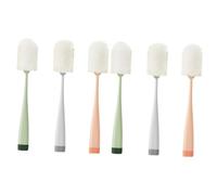 Mobestech 6pièces Brosses De Nettoyage Pour Bouteilles Avec Manche Brosse Multi-usages Pour Mugs Et Gobelets Nettoyage Des Bouteilles Détergent Amovible Pour Cuisine Lait