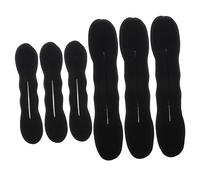 Mobestech Accessoire Chignon Facile à Réaliser 6 Pièces Taille Grosse Et Petite Bande De Mousse Noire Pour Femmes Cheveux Longs Outil Coiffure Réutilisable Pour Cérémonie Et Usage Quotidien