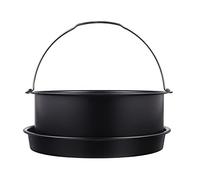 Mobestech Accessoires Friteuse à Air Moule à Gâteau et Poêle à Pouces Ensemble de 2 Pièces Ustensiles Cuisine pour Cuisson Gâteaux Pizzas Viande et Crêpes Compatible 3,5-5,8Qt