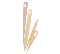 Mobestech Aiguilles à Tapisserie en Bois Solide, Lot de 4 pour Tissage de Tapis et Travaux de Couture la Main