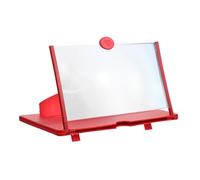 Mobestech Amplificateur D'écran de Téléphone Portable Rouge Maison Seniors, Loupe D'écran HD Créative Légère, Support Compact Oculaire, Accessoire D'agrandisseur Pratique