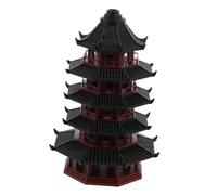 Mobestech Ancient Chinese Pavilion Model for Fish Tank and Bonsai Micro Landscape Elegant Historical Architecture Ornament for Study and Office