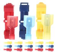 Mobestech Assortiment de 180 Connecteurs T-Tap en Nylon Isolés Bornes Auto-Dénudantes Rapides pour Dérivation Électrique Connecteurs d'Épissure en Ligne pour Câbles Basse Tension et