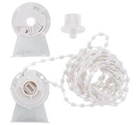 Mobestech Attache-Cordon à Chaînette 1,5 M pour Store Enrouleur 28 Mm PVC et Métal Connecteur Sécurisée Volets Roulants Standard Montage Latéral Kit de Réparation Complet Blanc