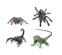 Mobestech Autocollants De Voiture 3D à Motifs D’Animaux 4 Pièces PVC Résistant à La Chaleur Décoration Voiture Pare-Chocs Vitres Tableau De Bord Auto