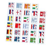 Mobestech Autocollants Tatouages Faciaux De Drapeaux 116 Pièces 60x60 Mm Imperméables Transfert Tatouage Pour Garçon Et Filles Et Événements Sportifs