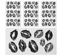 Mobestech Autocollants Tatouages Temporaires Lèvres 10 Pièces Waterproof Effet Naturel Kit Festif pour Saint-Valentin Halloween Cosplay et Fêtes Féminines