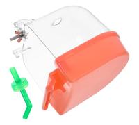 Mobestech Bac Suspendu pour Oiseaux en Plastique Étanche Bac de Bain Orange pour Perroquets et Calopsittes en Cage Petit Bassin Pratique pour Oiseaux de Compagnie