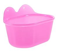 Mobestech Bain Oiseau Suspendu Extérieur Bassin Ovale pour Perroquet Bol Bain et Mangeoire Accessoire Sécurisé pour Perruches et Oiseaux de Compagnie