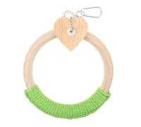 Mobestech Balançoire pour Perroquet Grosse en Corde de Coton Verte, d'escalade et Perchoir Rond Suspendu pour Cage, Accessoire Solide pour Perruches, Cacatoès et Conures, Stimulation