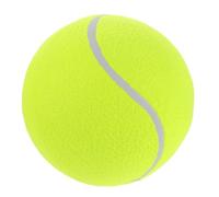 Mobestech Balle de Tennis Gonflable pour Chien 24 CM Jaune Balle Géante Résistante en Caoutchouc D’Exercice ’Entraînement pour Chiots et Grands Chiens en Extérieur