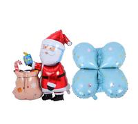 Mobestech Ballon Père Noël Autoportant pour Noël Décoration Festive pour Fête et Magasin Ballon Tête de Santa Claus et Nouvel An