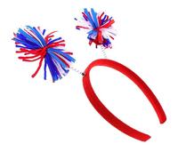 Mobestech Bandeau de Tête aux Trois Couleurs Rouge Blanc Bleu en Maille, Accessoire Coiffure Patriotique, Couvre-chef Léger pour Femmes, Fête de L’indépendance Américaine, Taille Unique,