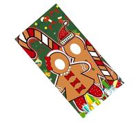 Mobestech Bannière Décorative de Noël Bonhomme ’Épice Accessoire Photo pour Fête Décoration Suspendue Résistante et Flexible Maison Bureau Restaurant Ambiance Chaleureuse