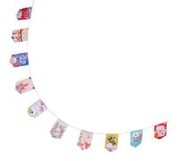 Mobestech Bannière Drapeau Japonerie Maneki Neko Polyester Léger Coloré, Décoration Restaurant Japonerie, Guirlande Fanions Suspendue Pour Salle à Manger, 1 Ficelle, Lavage à Froid