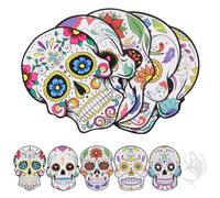 Mobestech Bannière du Jour des Morts à Thème Mexicain Guirlande Suspendue en Papier Drapeau Décoratif en Spirale pour Fête Décoration Suspendue Halloween et Maison Hantée 1 Pièce