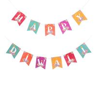 Mobestech Bannière en Papier pour Diwali Lettres, Décorations de Fête de Diwali Faciles à Installer pour Rentrée Scolaire et Rassemblements Festifs